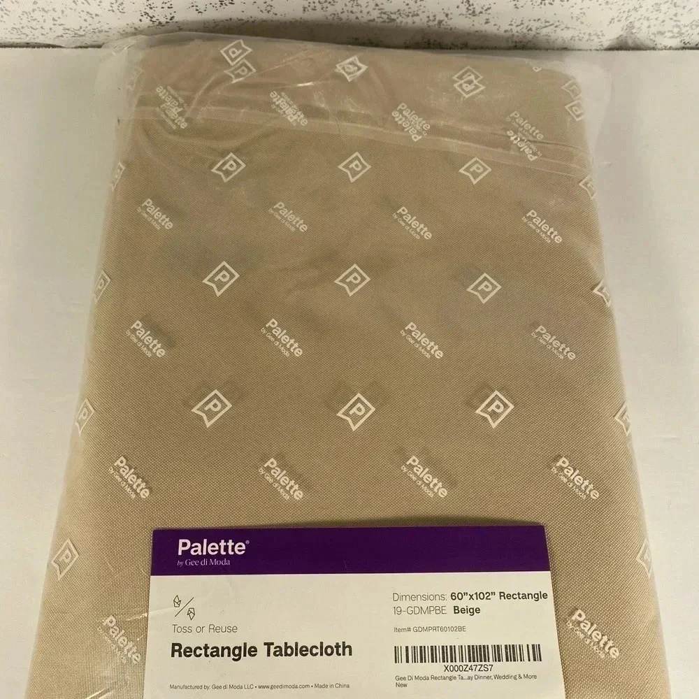 🆕 Rectangle Tablecloth - Beige - 60 x 102